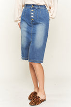 Load image into Gallery viewer, Denim button down front midi skirt JBJ1077
