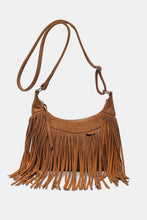 Cargar imagen en el visor de la galería, Suede Fringe Adjustable Strap Shoulder Bag
