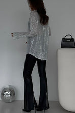 Load image into Gallery viewer, Sequin Button Up Long Sleeve Shirt
