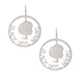 Silver Black Girl Magic Earrings