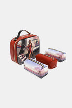 Load image into Gallery viewer, Nicole Lee USA Printed Handbag with Three Pouches
