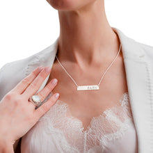 Cargar imagen en el visor de la galería, Silver Faith Cross Plate Necklace
