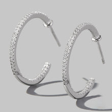 Cargar imagen en el visor de la galería, Zircon 925 Sterling Silver C-Hoop Earrings
