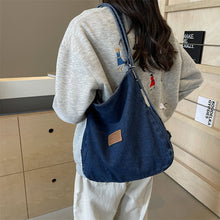 Cargar imagen en el visor de la galería, Adjustable Strap Denim Shoulder Bag
