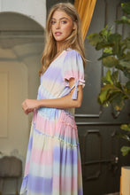 Cargar imagen en el visor de la galería, V-Neck short Puff Sleeve Maxi Dress
