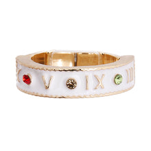 Load image into Gallery viewer, White Roman Numeral Ring
