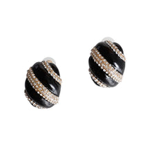 Load image into Gallery viewer, Black and Gold Dome Studs
