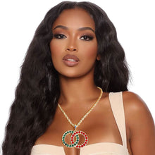 Load image into Gallery viewer, Rope Chain Royal Necklace - Red and Green
