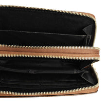 Cargar imagen en el visor de la galería, Zipper Wallet Bronze Woven Wristlet for Women
