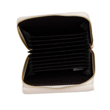 Cargar imagen en el visor de la galería, Accordian Wallet Beige Snap Cardholder for Women
