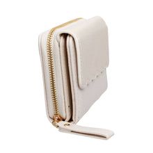 Cargar imagen en el visor de la galería, Accordian Wallet Beige Snap Cardholder for Women
