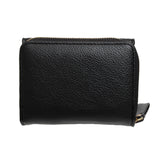 Accordian Wallet Black Snap Cardholder for Women