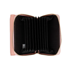 Cargar imagen en el visor de la galería, Accordian Wallet Pink Snap Cardholder for Women
