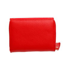Cargar imagen en el visor de la galería, Accordian Wallet Red Snap Cardholder for Women
