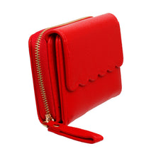 Cargar imagen en el visor de la galería, Accordian Wallet Red Snap Cardholder for Women
