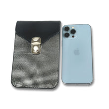 Cargar imagen en el visor de la galería, Black Rhinestone Cellphone Wallet
