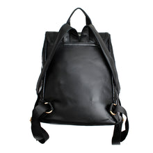 Cargar imagen en el visor de la galería, Backpack Black Croc Flap Bag Set for Women
