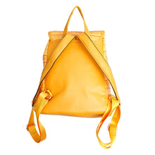 Cargar imagen en el visor de la galería, Backpack Yellow Croc Flap Bag Set for Women
