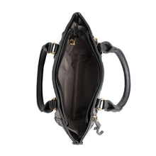 Cargar imagen en el visor de la galería, Black Croc Tote Pouch Set
