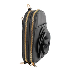 Cargar imagen en el visor de la galería, Black Flower Mini Backpack
