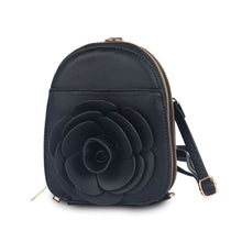 Cargar imagen en el visor de la galería, Black Flower Mini Backpack
