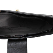 Cargar imagen en el visor de la galería, Shoulder Handbag Black Flap Rounded Bag for Women
