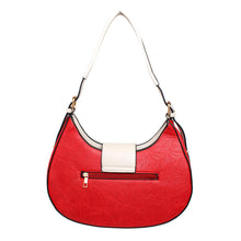Cargar imagen en el visor de la galería, Shoulder Handbag Red Flap Rounded Bag for Women
