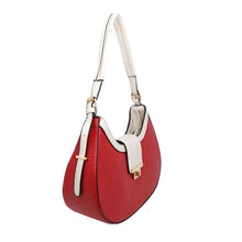 Cargar imagen en el visor de la galería, Shoulder Handbag Red Flap Rounded Bag for Women
