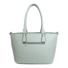 Cargar imagen en el visor de la galería, Tote Light Green and White Stripe Handbag Women
