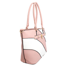 Cargar imagen en el visor de la galería, Tote Pink and White Stripe Handbag for Women
