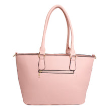 Cargar imagen en el visor de la galería, Tote Pink and White Stripe Handbag for Women
