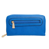 Zipper Wallet Blue Soft Grain for Women