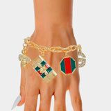 Golden Glamour: Zawadi Charm Bracelet