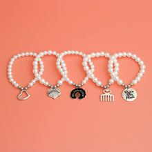 Cargar imagen en el visor de la galería, White Pearl Black Girl Magic Charm Bracelets
