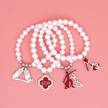 Load image into Gallery viewer, Updated DST White Pearl Charm Bracelets for Women
