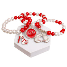 Load image into Gallery viewer, Radiate with Elegance: ΔΣΘ  DST Pearl Bracelet Set
