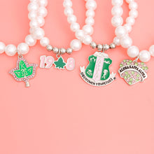 Load image into Gallery viewer, AKA Sorority Charm White Pearl Bracelets
