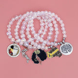 Bracelets Aurbo Bead Black Queen Charm Set