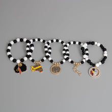 Load image into Gallery viewer, Black White Black Queen Bracelets
