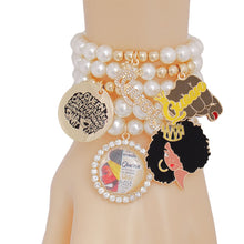 Load image into Gallery viewer, Cream Black Queen Bracelets

