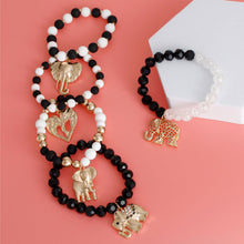 Load image into Gallery viewer, Mixed Black White Elephant Bracelets
