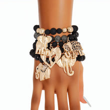 Load image into Gallery viewer, Mixed Black Elephant Bracelets
