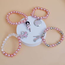 Cargar imagen en el visor de la galería, Breast Cancer Light Pink Pearl Hope 4 Pc Bracelets
