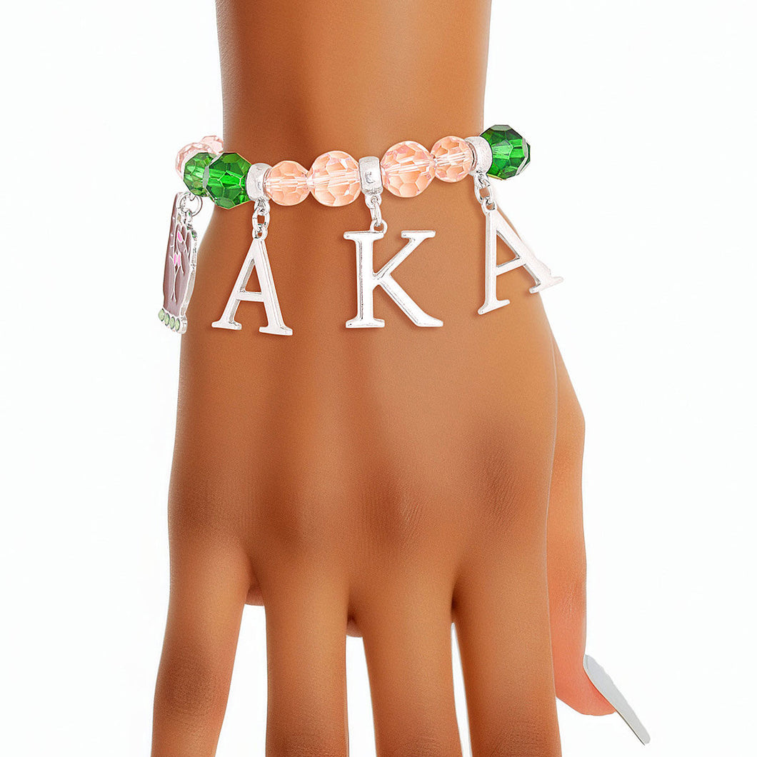 Pink Green Bead AKA SKEE WEE Bracelet