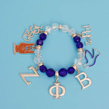 Load image into Gallery viewer, Blue Clear Bead Zeta Bracelet
