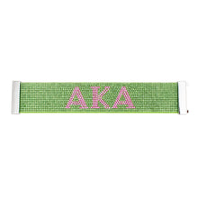 Cargar imagen en el visor de la galería, AKA Sorority Green Rhinestone Magnetic Bracelet
