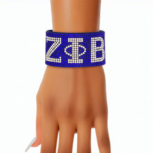 Cargar imagen en el visor de la galería, ZPB Sorority Blue Rhinestone Magnetic Bracelet
