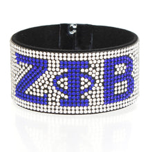 Cargar imagen en el visor de la galería, ZPB Sorority Clear Rhinestone Magnetic Bracelet
