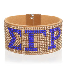 Cargar imagen en el visor de la galería, SGRHO Sorority Gold Rhinestone Magnetic Bracelet
