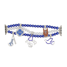 Cargar imagen en el visor de la galería, ZPB Sorority Blue White Pearl Watch Band for Women
